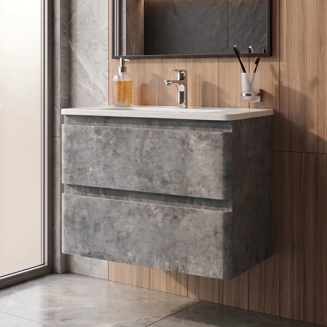 Mobilier de baie suspendat Accent Gray Marble
