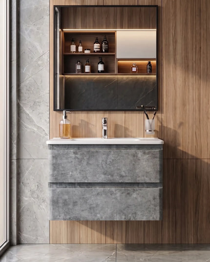 Mobilier de baie suspendat Accent Gray Marble