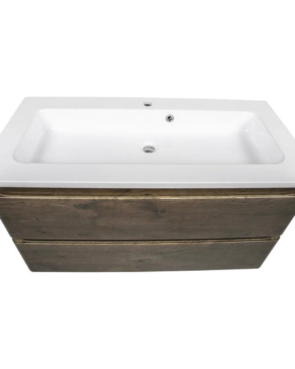 Mobilier de baie suspendat Accent castan