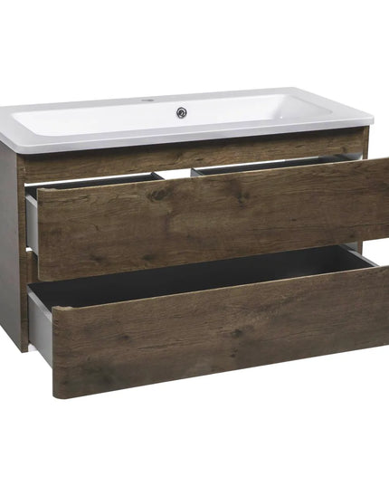 Mobilier de baie suspendat Accent castan