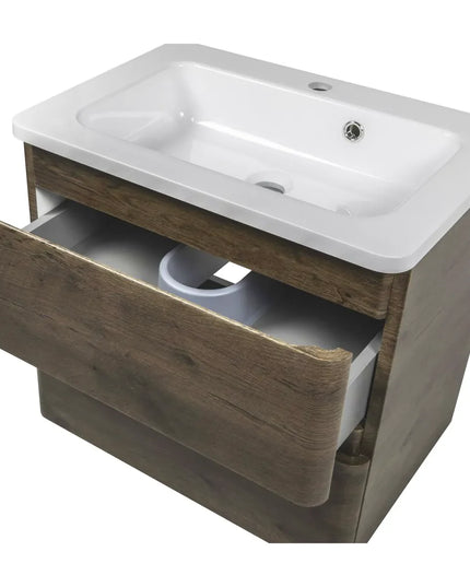 Mobilier de baie suspendat Accent castan