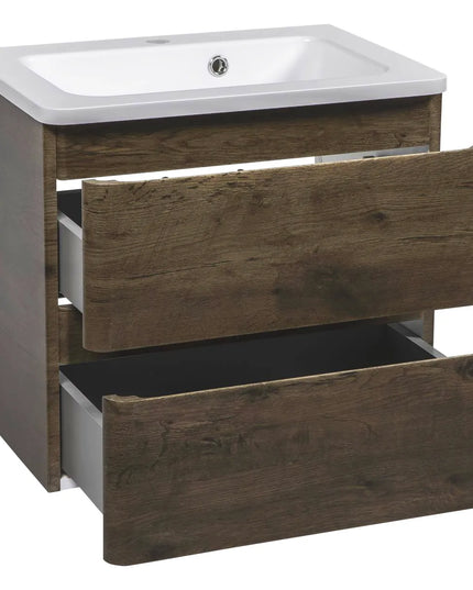 Mobilier de baie suspendat Accent castan