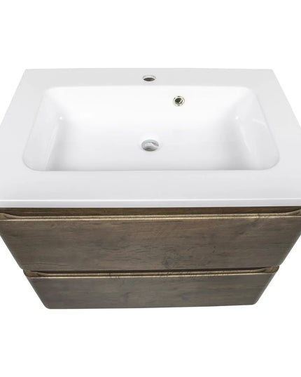 Mobilier de baie suspendat Accent castan