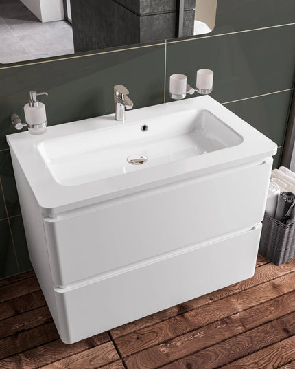 Mobilier de baie suspendat Accent alb