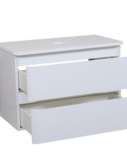 Mobilier de baie suspendat Accent alb, cu blat
