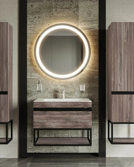 Mobilier de baie suspendat Loft Iron, Oak moras