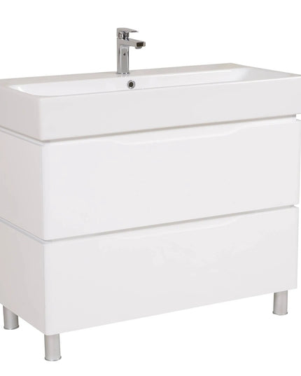 Mobilier de baie pe pardoseală Venice, Alb (Pinto)