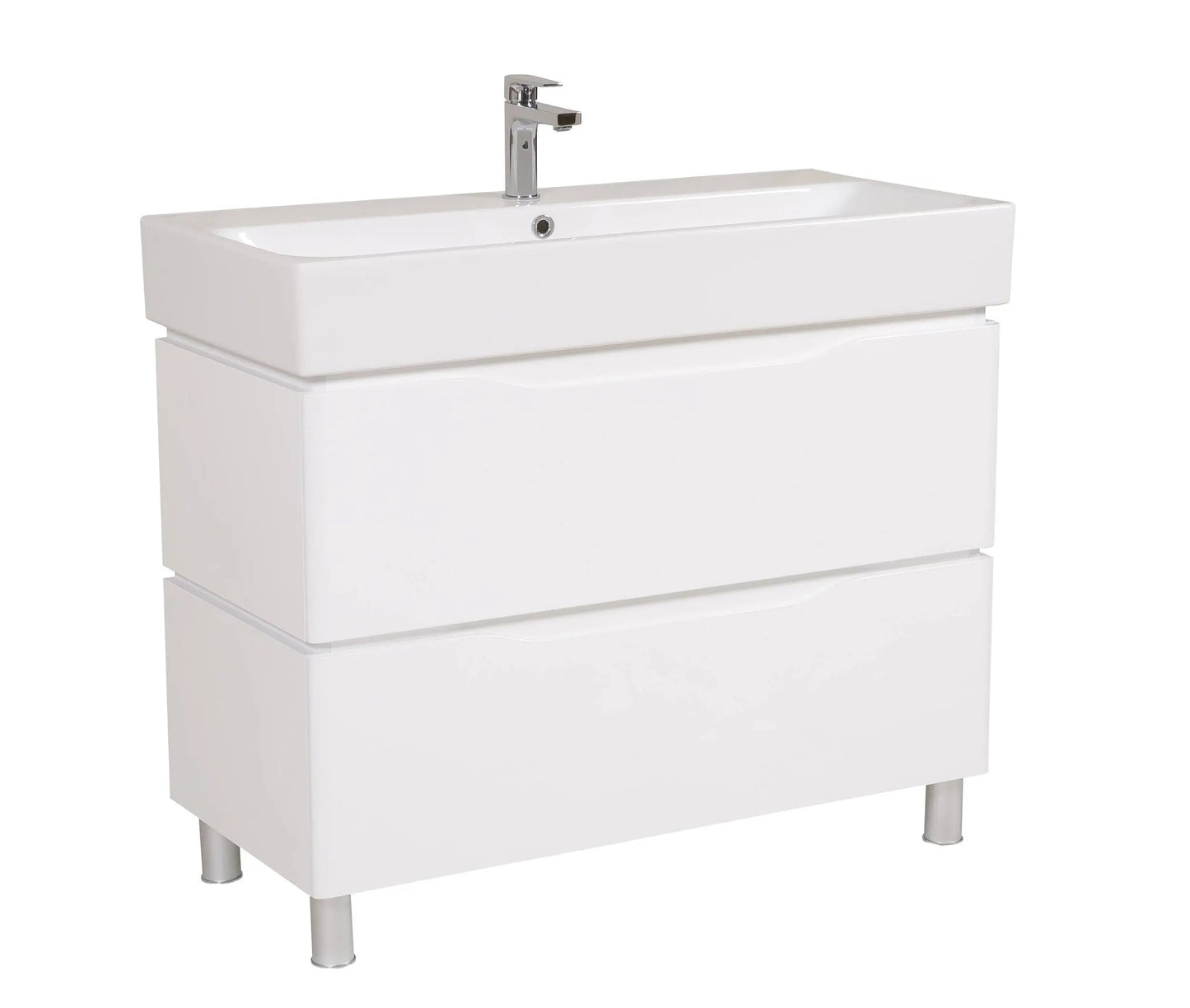Mobilier de baie pe pardoseală Venice, Alb (Pinto)
