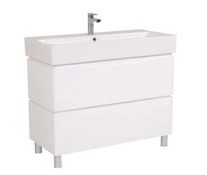 Mobilier de baie pe pardoseală Venice, Alb (Pinto)