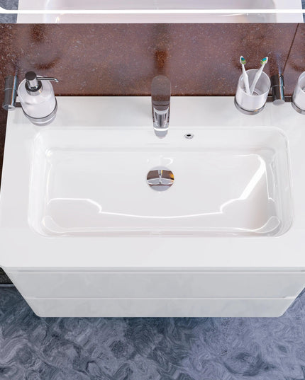 Mobilier de baie suspendat Accent alb