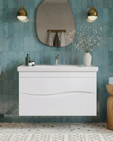 Mobilier de baie suspendat Alfa alb
