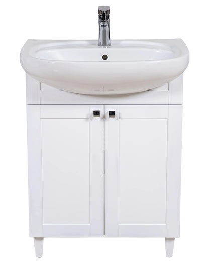 Mobilier de baie pe pardoseală Woodmix, Alb