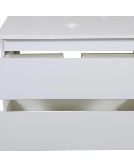 Mobilier de baie suspendat Accent alb, cu blat