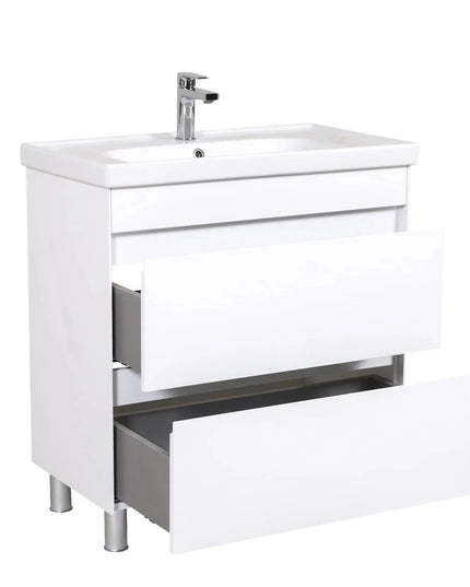 Mobilier de baie pe pardoseală Valencia Alb