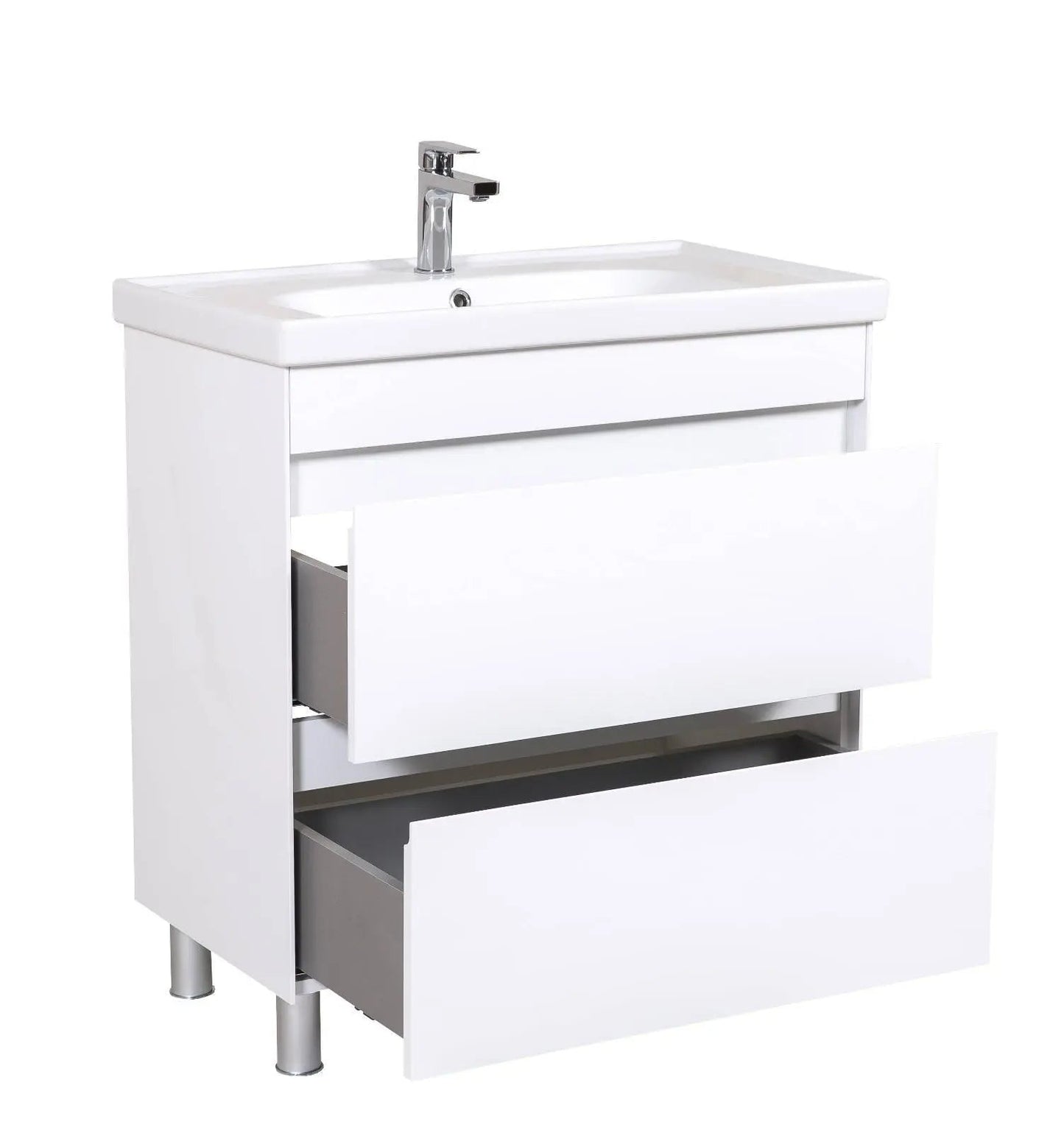 Mobilier de baie pe pardoseală Valencia Alb
