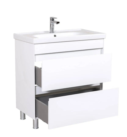 Mobilier de baie pe pardoseală Valencia Alb
