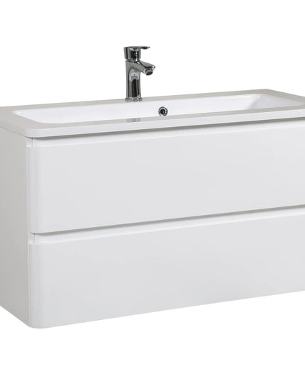 Mobilier de baie suspendat Accent alb