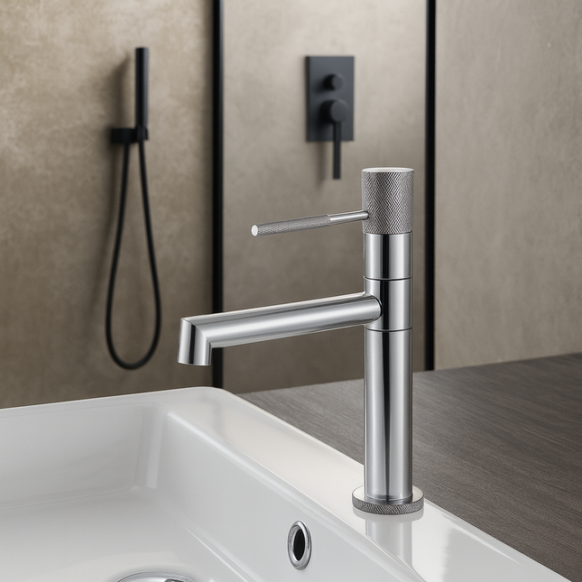 Baterie lavoar rotativă H-slim – inox premium