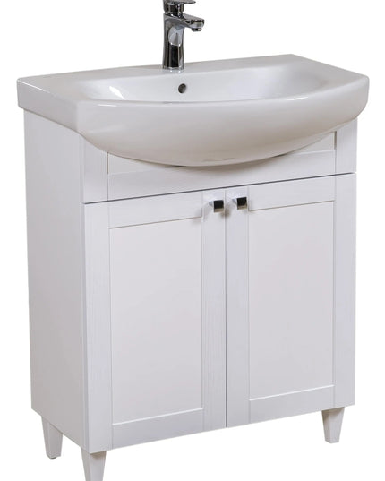 Mobilier de baie pe pardoseală Woodmix, Alb