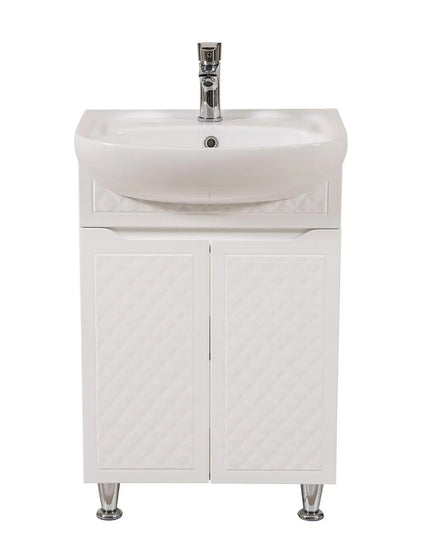 Mobilier de baie pe pardoseală Rodors, Alb