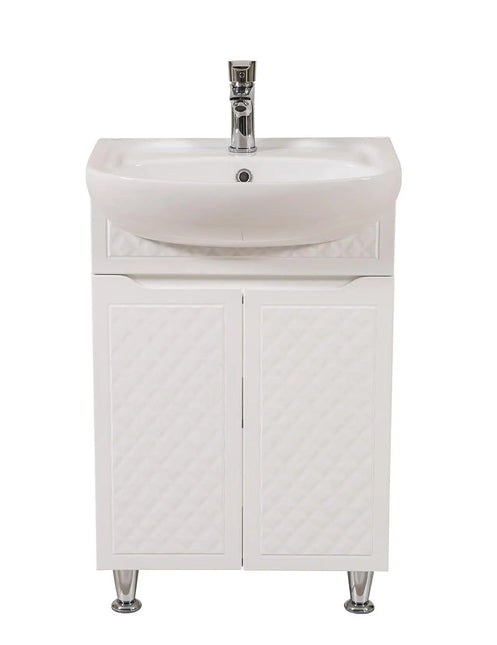 Mobilier de baie pe pardoseală Rodors, Alb