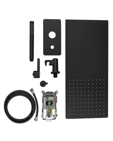 Set duș încastrat 2 funcții – Rical – Negru mat