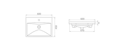 Mobilier de baie suspendat Elite, Mokko