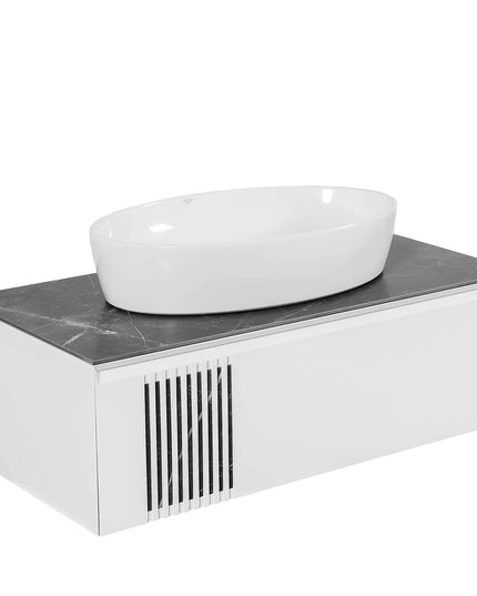 Mobilier de baie suspendat Manhattan , Alb