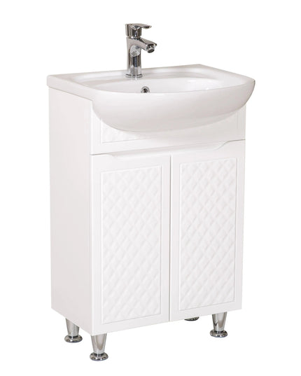 Mobilier de baie pe pardoseală Rodors, Alb