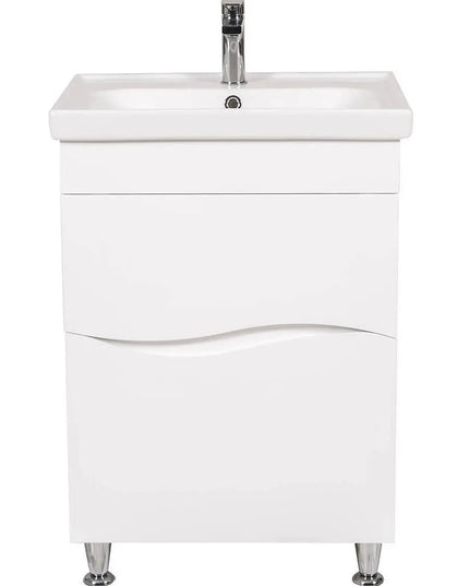 Mobilier de baie pe pardoseala Alfa alb