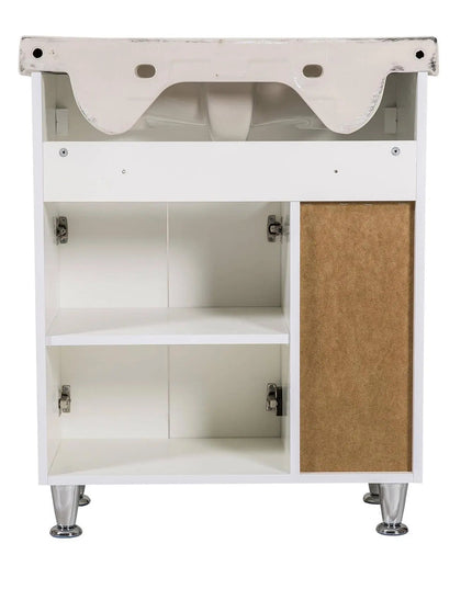 Mobilier de baie pe pardoseală Rodors, Alb