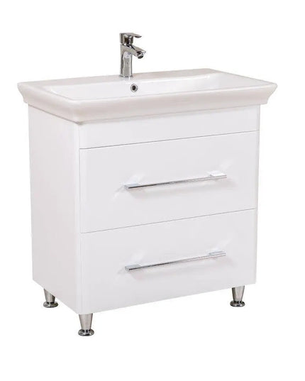 Mobilier de baie pe pardoseală Paola, Alb