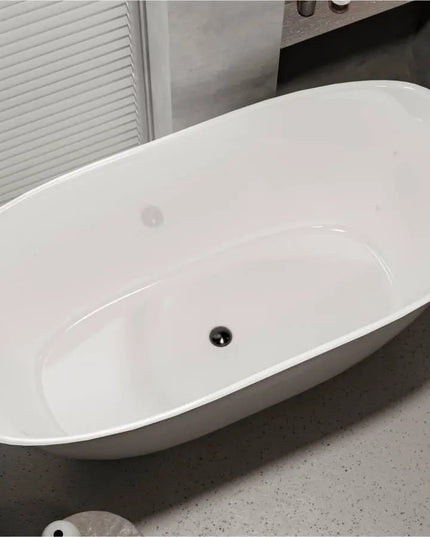 Cadă din compozit albă lucioasă Santorini