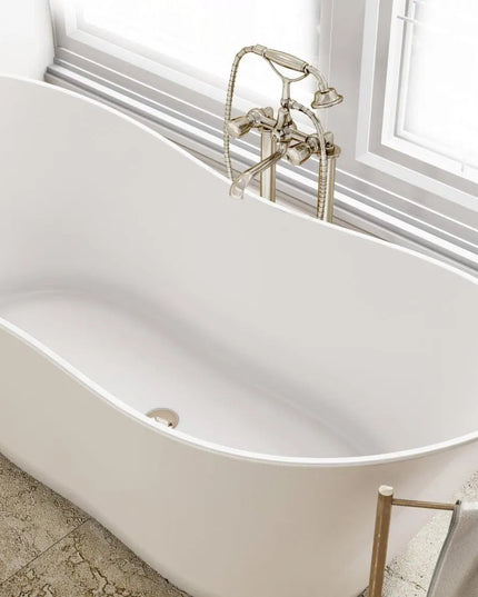 Cadă din compozit albă mată Florida