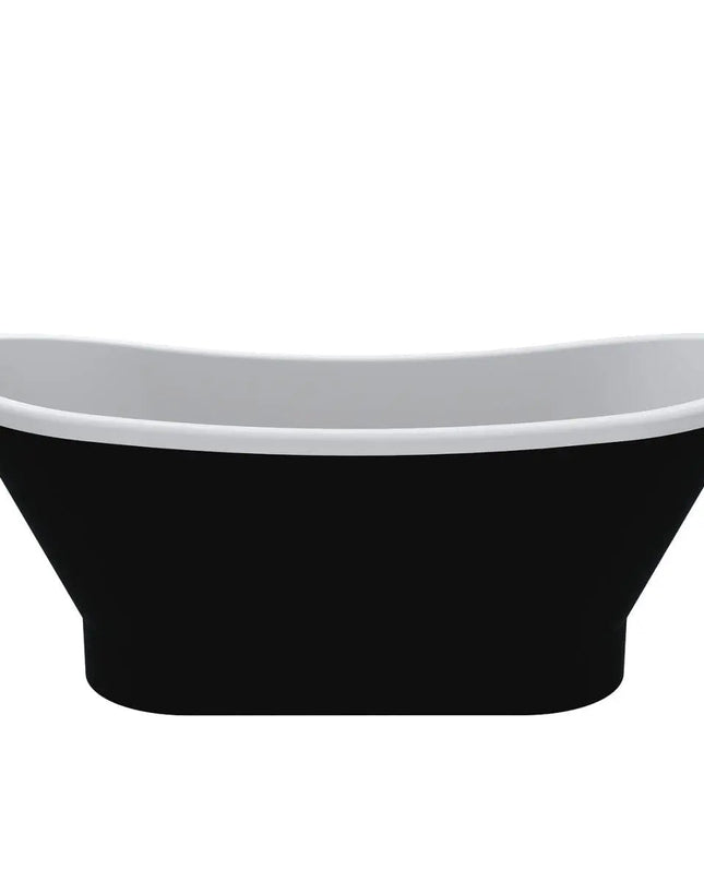 Cadă din compozit neagră mată Charlotte