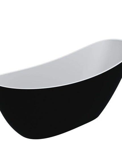 Cadă din compozit neagră mată Marina