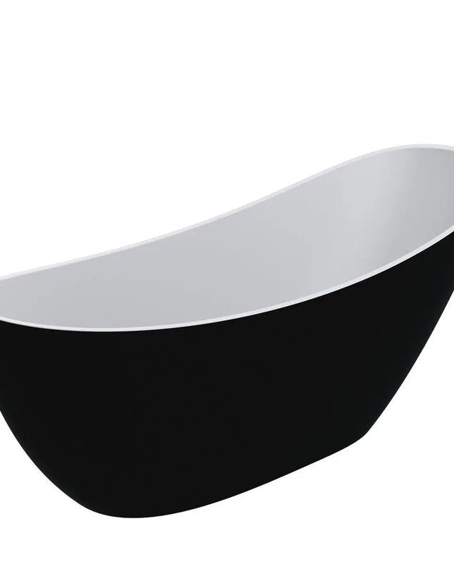 Cadă din compozit neagră mată Marina