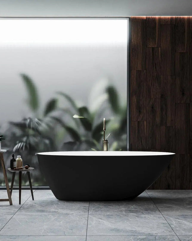 Cadă din compozit neagră mată Melbourne