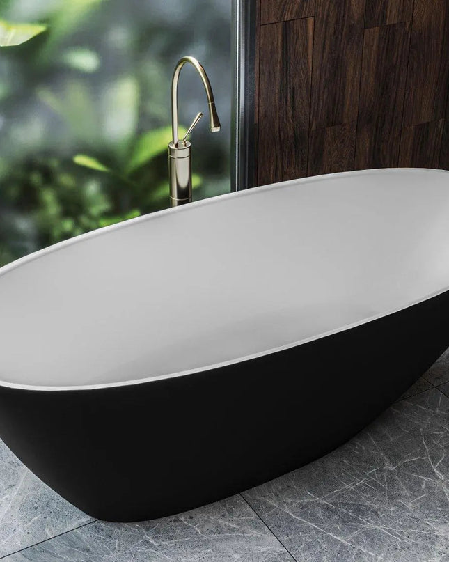 Cadă din compozit neagră mată Melbourne