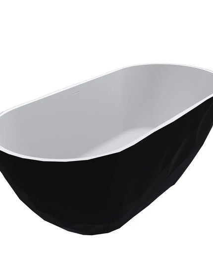 Cadă din compozit neagră mată Sapfire