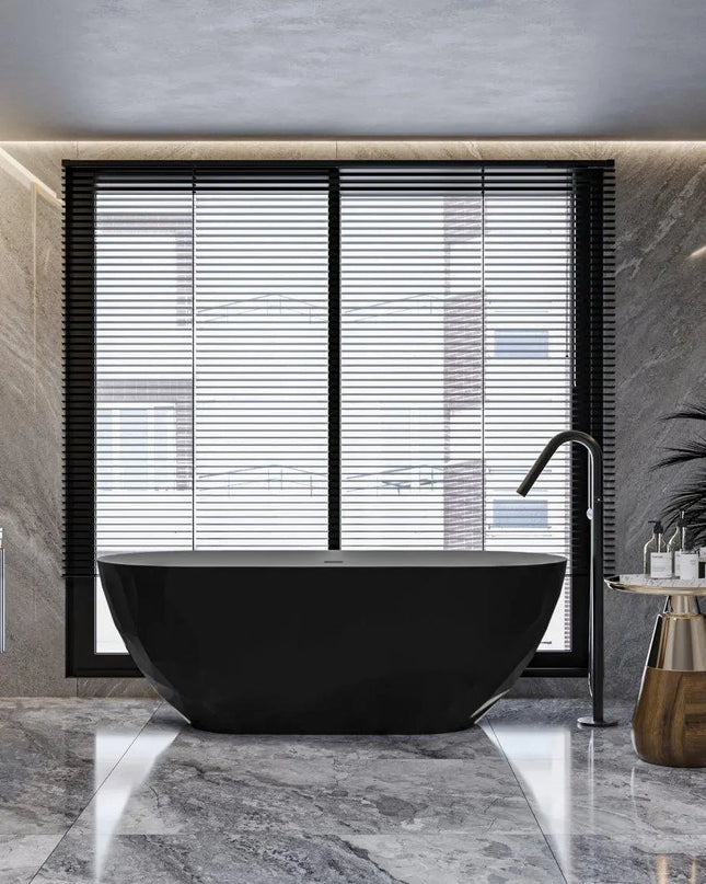 Cadă din compozit neagră mată Sapfire