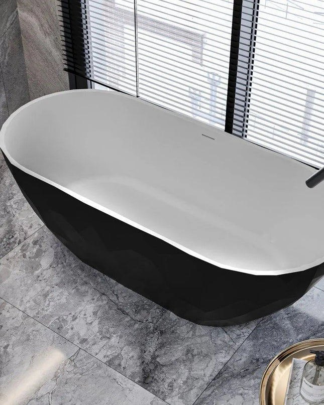 Cadă din compozit neagră mată Sapfire