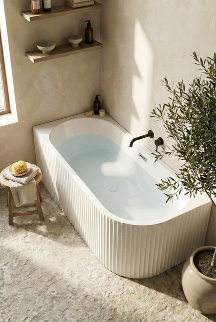 Cadă freestanding din acril Bali - colt stanga