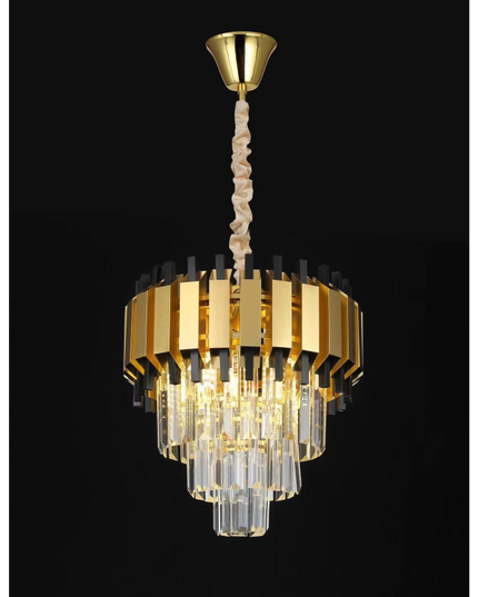 Candelabru Auriu Cristal Modern 4xE14 D300mm – Strălucire și Eleganță în Casa Ta- 522/300