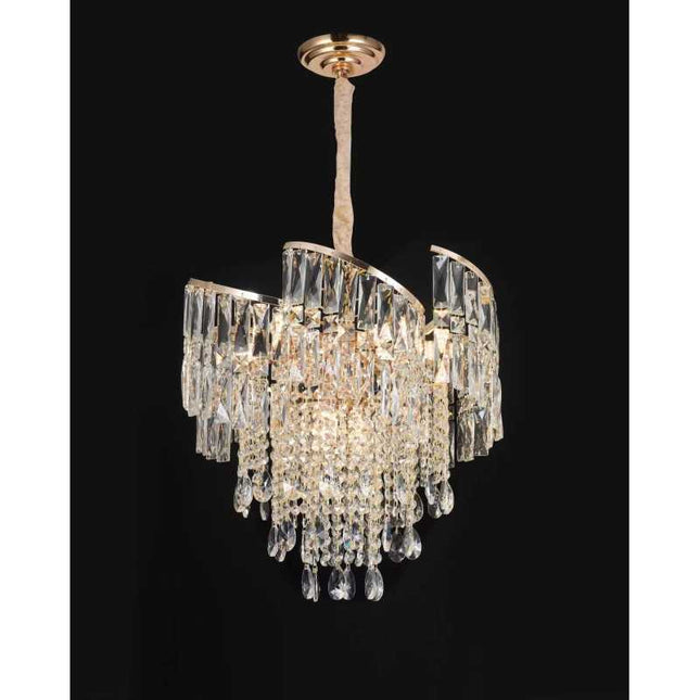 Candelabru de Cristal pe Lanț D50cm GOLD – Eleganță și Rafinament în Iluminatul Interior - 365/500