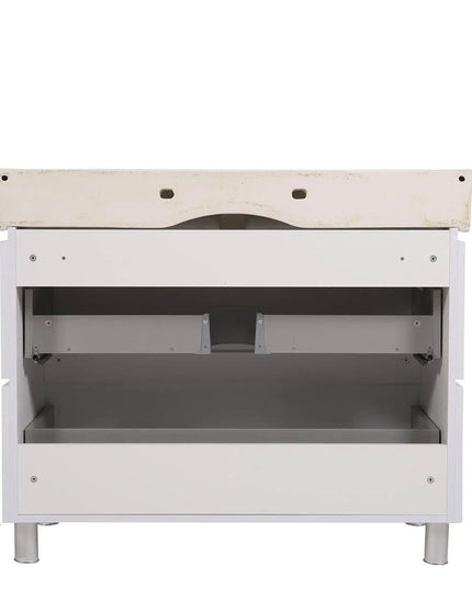 Mobilier de baie pe pardoseală Venice, Alb pentru 2 baterii