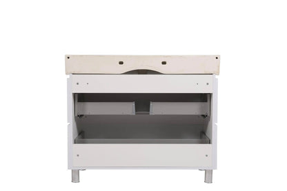 Mobilier de baie pe pardoseală Venice, Alb pentru 2 baterii