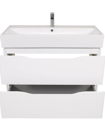 Mobilier de baie pe pardoseală Venice, Alb (Pinto)