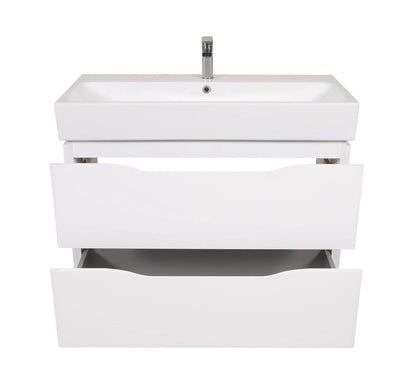 Mobilier de baie pe pardoseală Venice, Alb (Pinto)