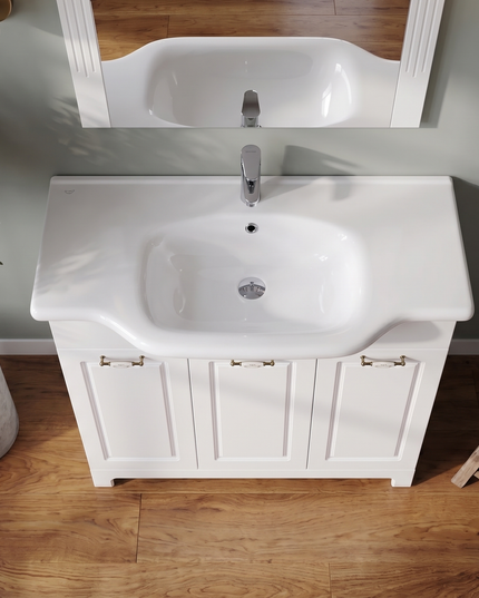Mobilier de baie pe pardoseală Classic Alb